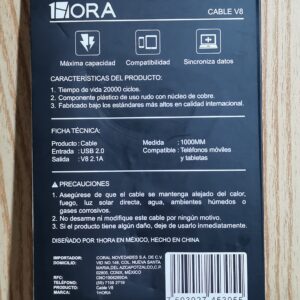 1Hora V8 L-Shape 2.1A Micro Data Cable 02