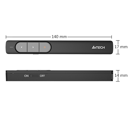 LP15 2.4G Wireless Laser Pen Dimention