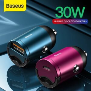 Baseus 30W Mini Car Charger PD 4.0 3.0 01