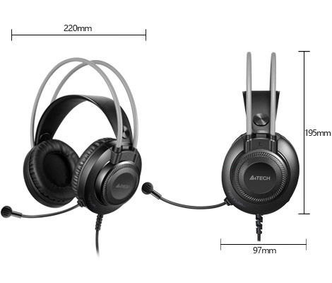 FH200U Conference USB Over-Ear Headphone Dimentions